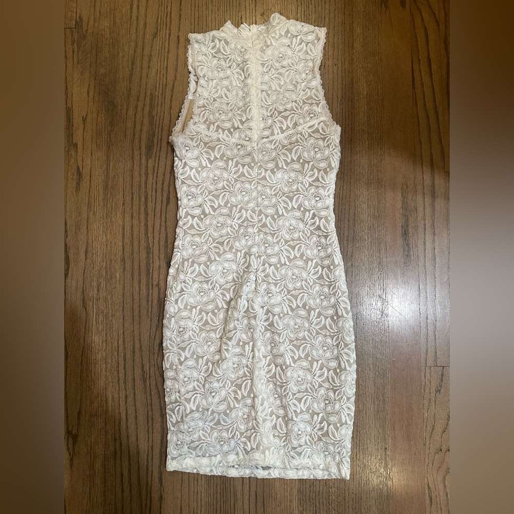 Soprano White/Cream Lace Illusion Dress-Size Medium - Picture 2 of 4